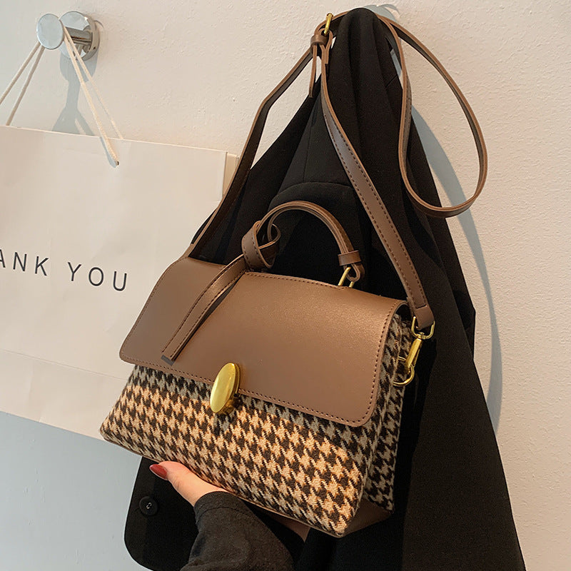 Hana - Check-Print Structured Handbag