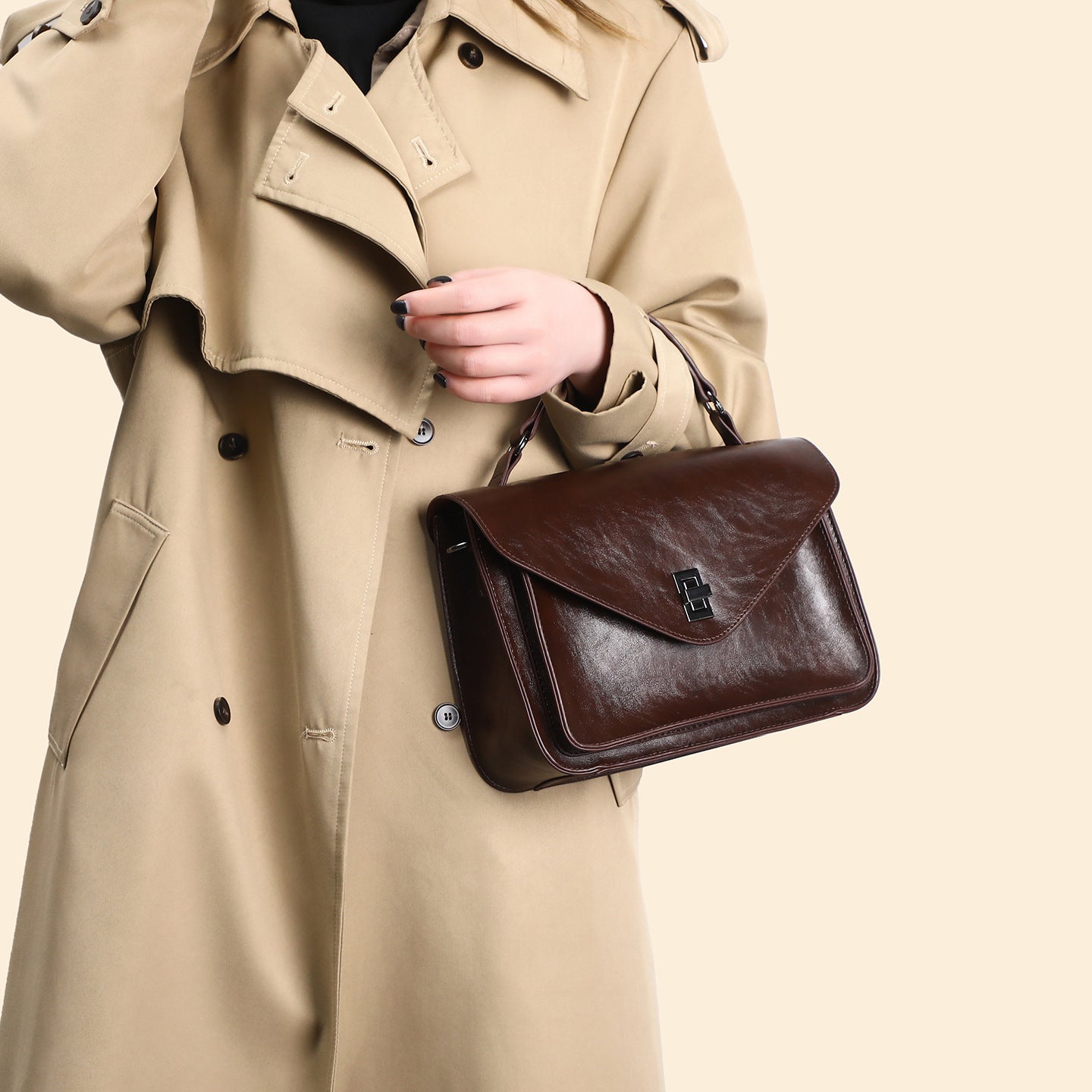Salma - Oil-Wax Leather Vintage Shoulder Bag