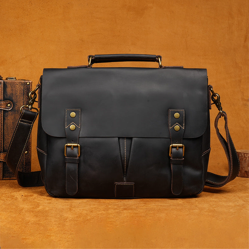 Dalal - Leather Briefcase Crossbody