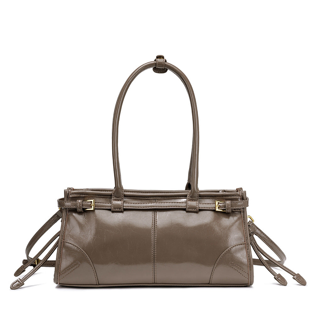Rima - Vintage Oil-Wax Leather Underarm Bag